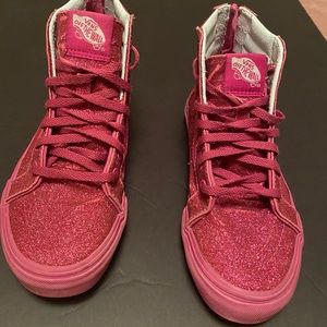 Girl Vans high top shoes